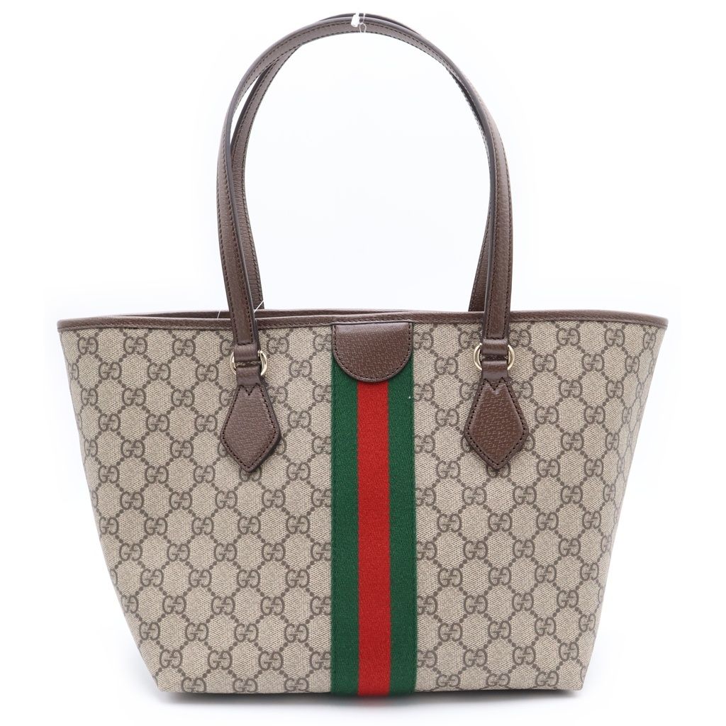 Gucci Ophidia Double Tote Brown Beige Leather Gold — view 2