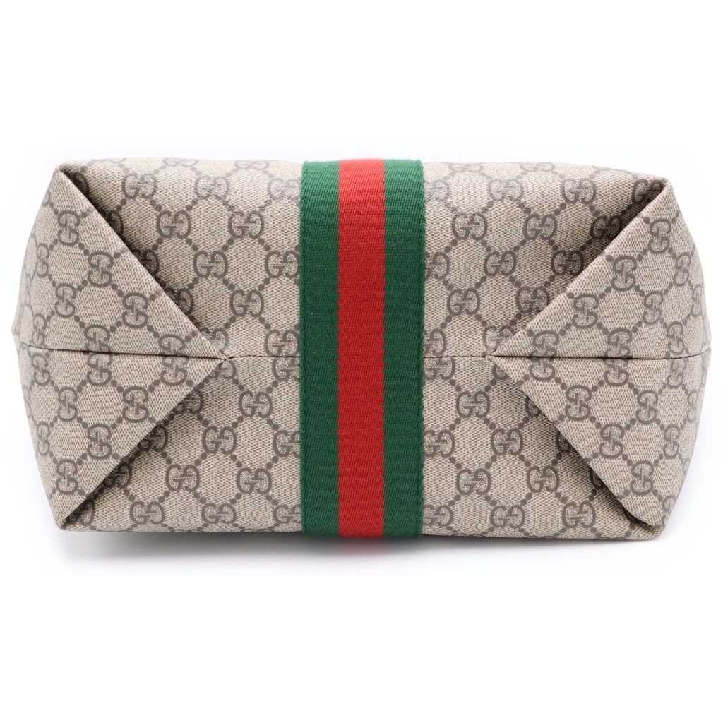 Gucci Ophidia Double Tote Brown Beige Leather Gold — view 4