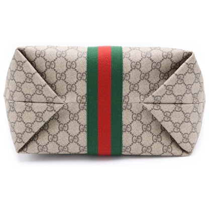Gucci Ophidia Double Tote Brown Beige Leather Gold — view 4