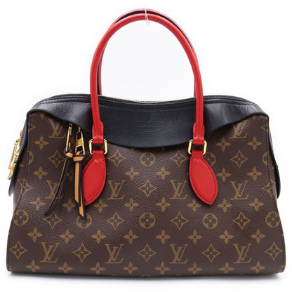 Louis Vuitton Monogram Roulis Tote 2-Way Shoulder Bag Black Red Brown Leather
