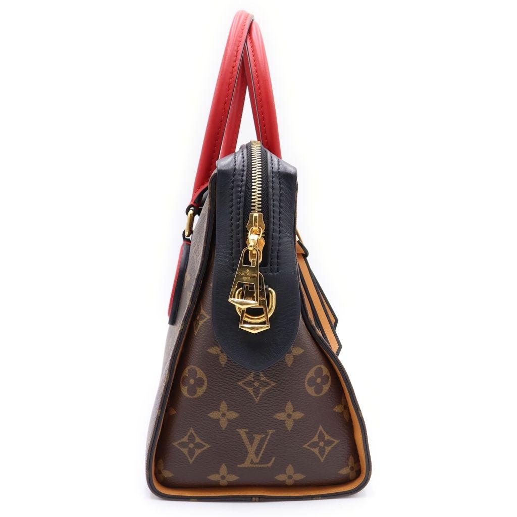 Louis Vuitton Monogram Roulis Tote 2-Way Shoulder Bag Black Red Brown Leather — view 3