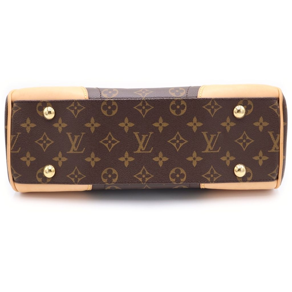 Louis Vuitton Monogram Beverly MM Shoulder Bag Brown Leather Gold — view 4