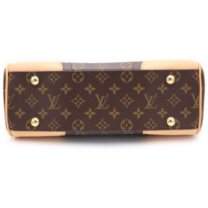 Louis Vuitton Monogram Beverly MM Shoulder Bag Brown Leather Gold — view 4