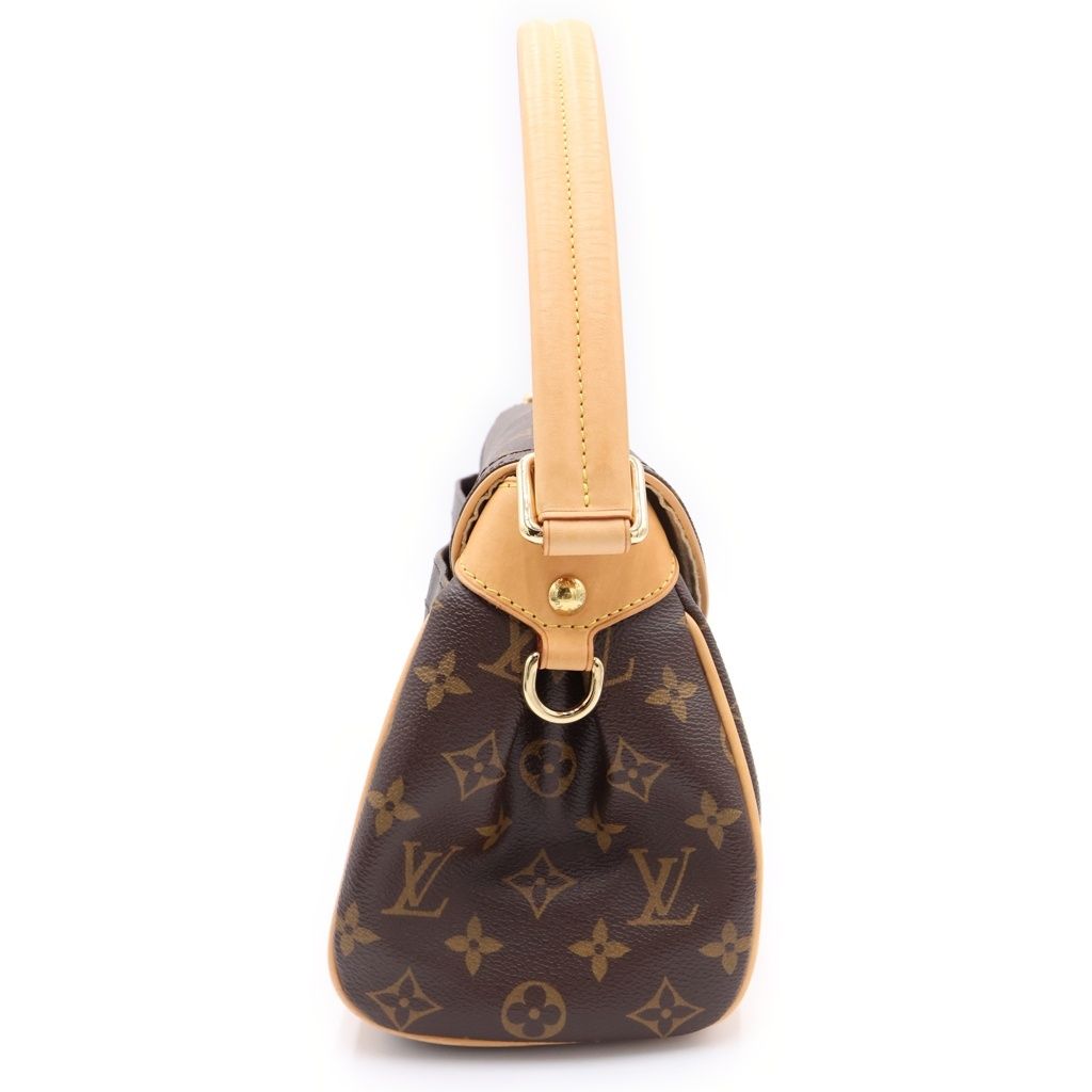 Louis Vuitton Monogram Beverly MM Shoulder Bag Brown Leather Gold — view 3