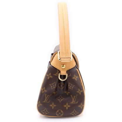 Louis Vuitton Monogram Beverly MM Shoulder Bag Brown Leather Gold — view 3