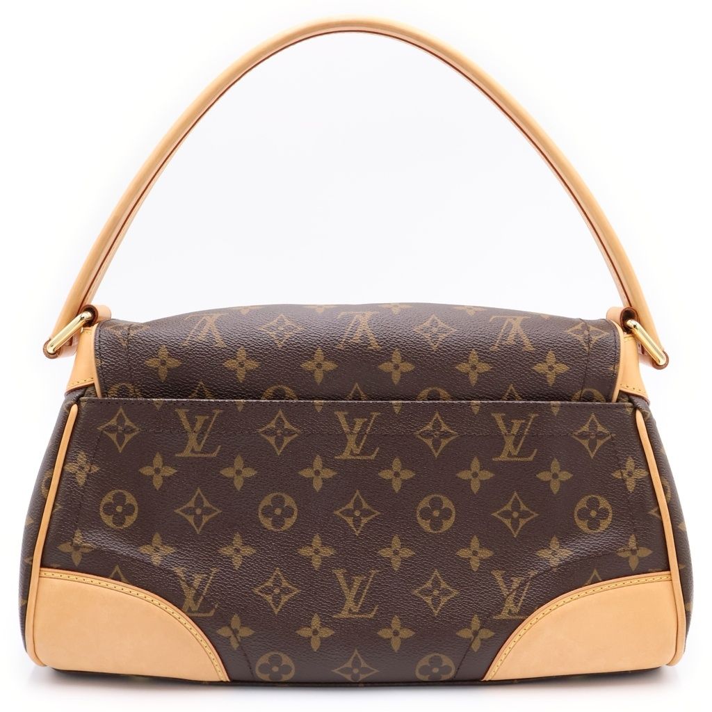 Louis Vuitton Monogram Beverly MM Shoulder Bag Brown Leather Gold — view 2