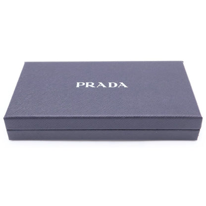 Prada Saffiano Leather Bolo Tie Triangle Logo Black — view 6