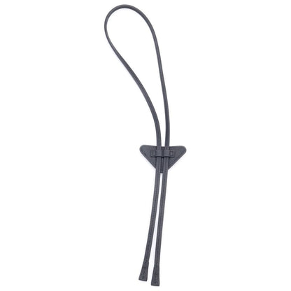 Prada Saffiano Leather Bolo Tie Triangle Logo Black — view 2