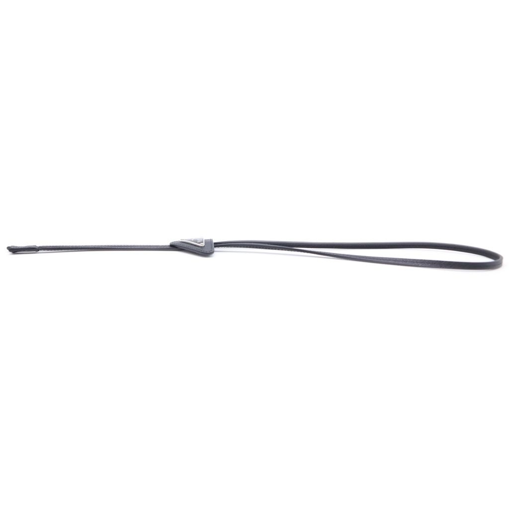 Prada Saffiano Leather Bolo Tie Triangle Logo Black — view 4
