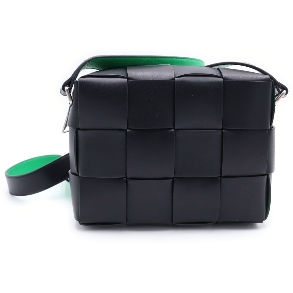 Bottega Veneta Cassette Camera Shoulder Bag Black Green