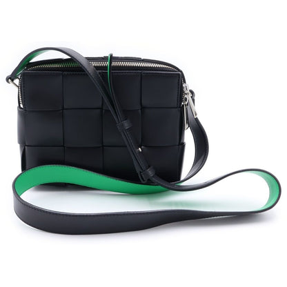 Bottega Veneta Cassette Camera Shoulder Bag Black Green — view 2