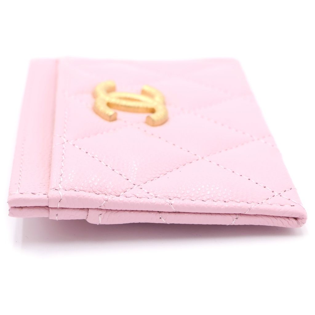 Chanel CC Logo Card Case Pink — view 3