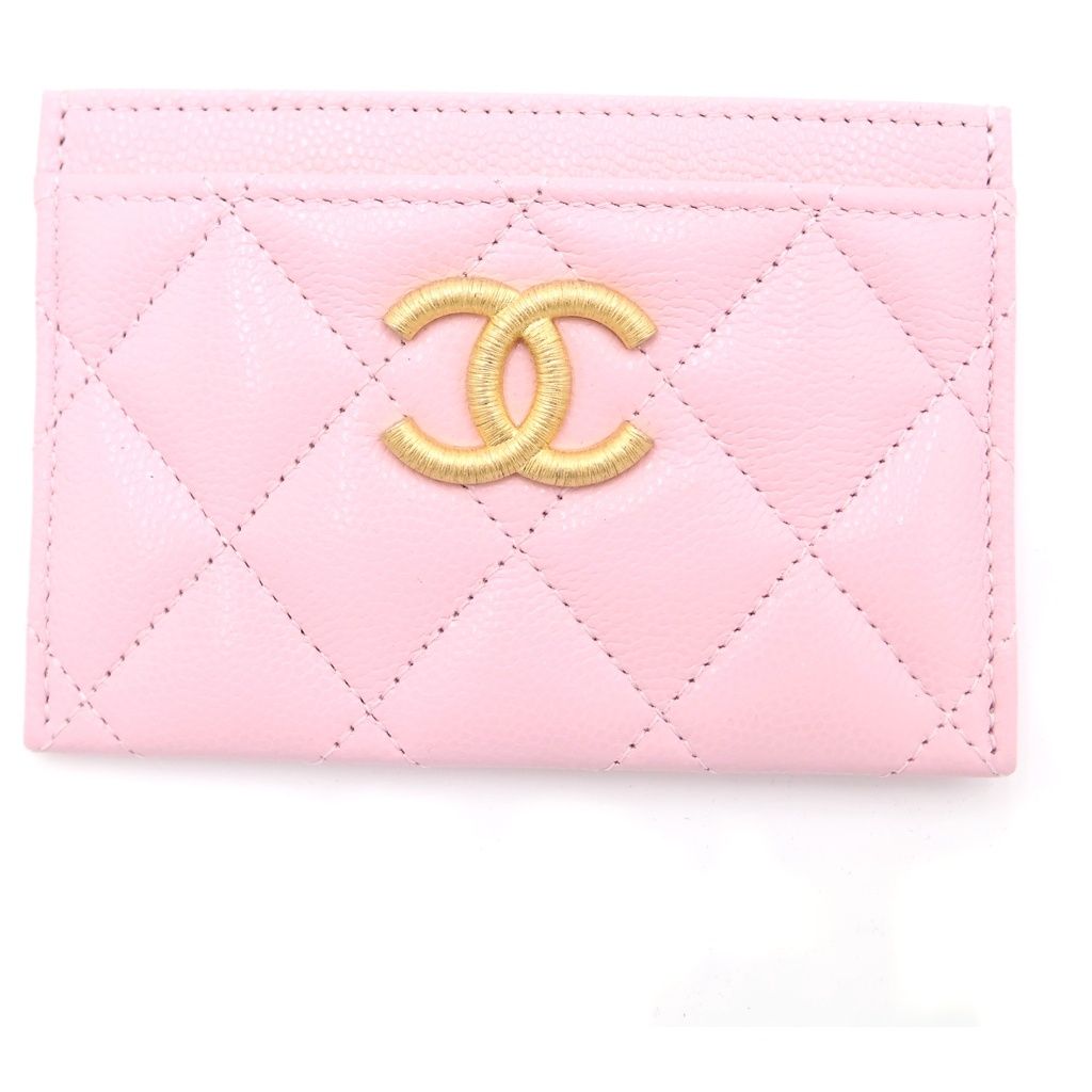 Chanel CC Logo Card Case Pink