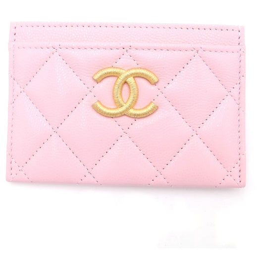 Chanel CC Logo Card Case Pink