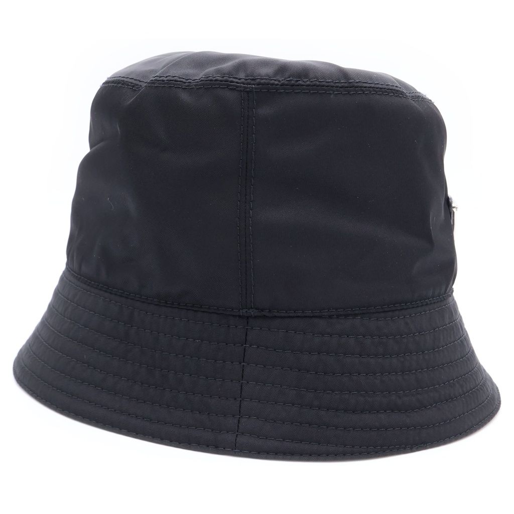 Prada Re-Nylon Bucket Hat Triangle Logo Nylon Black — view 3