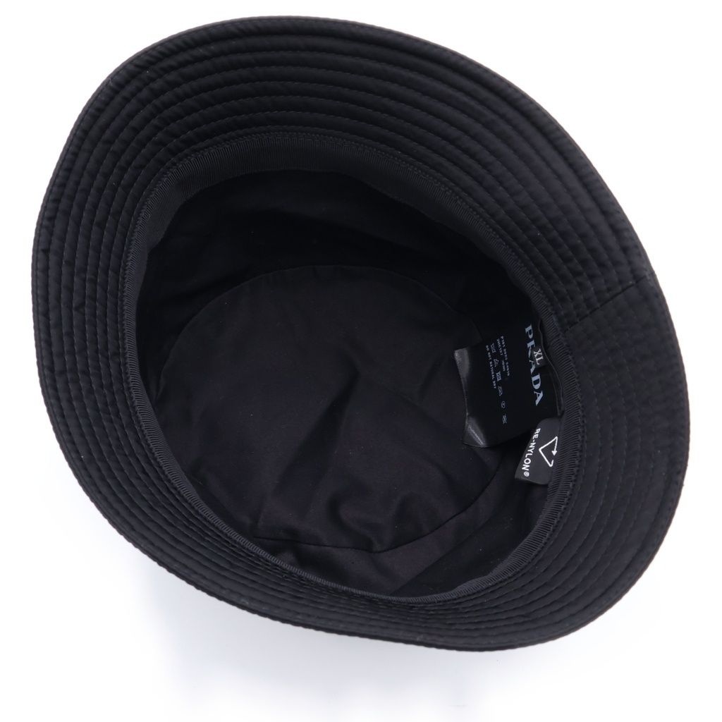 Prada Re-Nylon Bucket Hat Triangle Logo Nylon Black — view 5