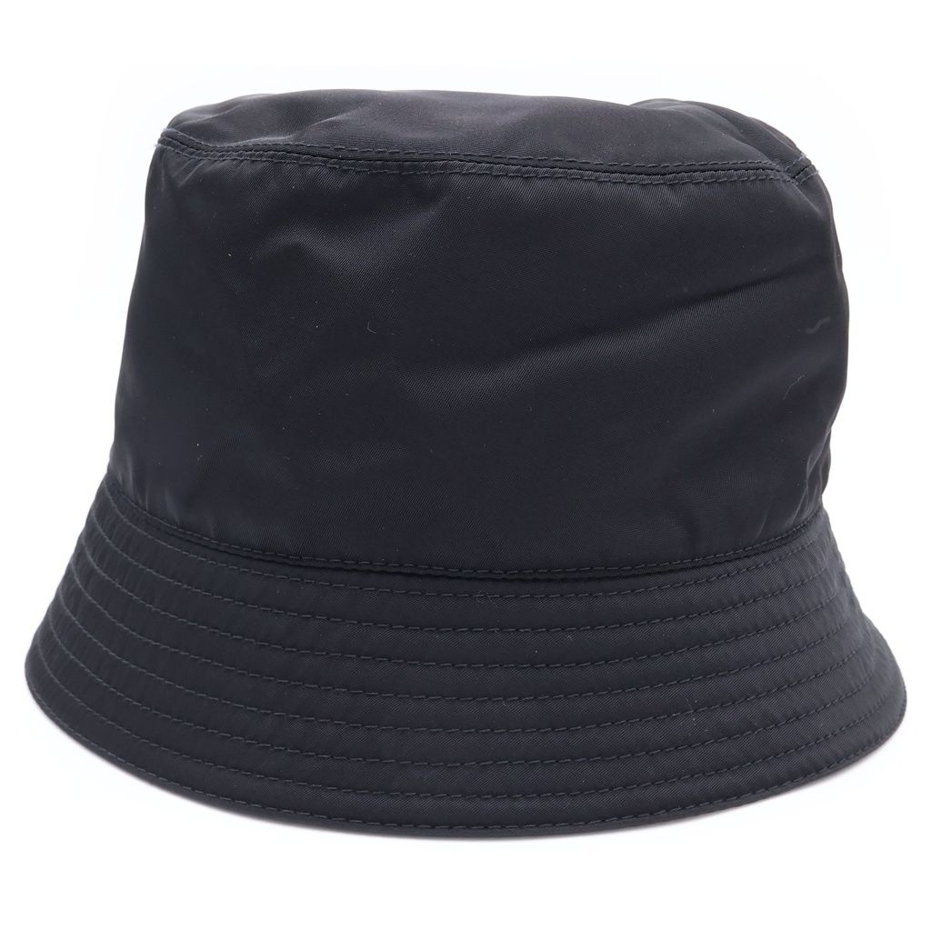 Prada Re-Nylon Bucket Hat Triangle Logo Nylon Black — view 2