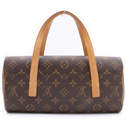 Louis Vuitton Monogram Sonatine Handbag Brown Leather Gold — view 2
