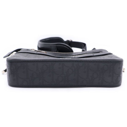 Dior Oblique Galaxy Mini Shoulder Bag Black Leather Silver — view 4