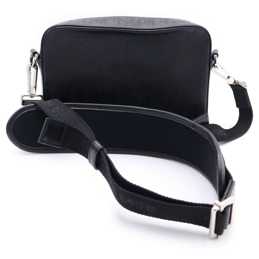 Dior Oblique Galaxy Mini Shoulder Bag Black Leather Silver — view 2