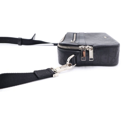 Dior Oblique Galaxy Mini Shoulder Bag Black Leather Silver — view 3