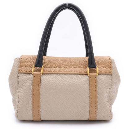 Fendi Selleria Mini Linda Bicolor Mini Bag Brown Black Gray Ju Leather Gold — view 2