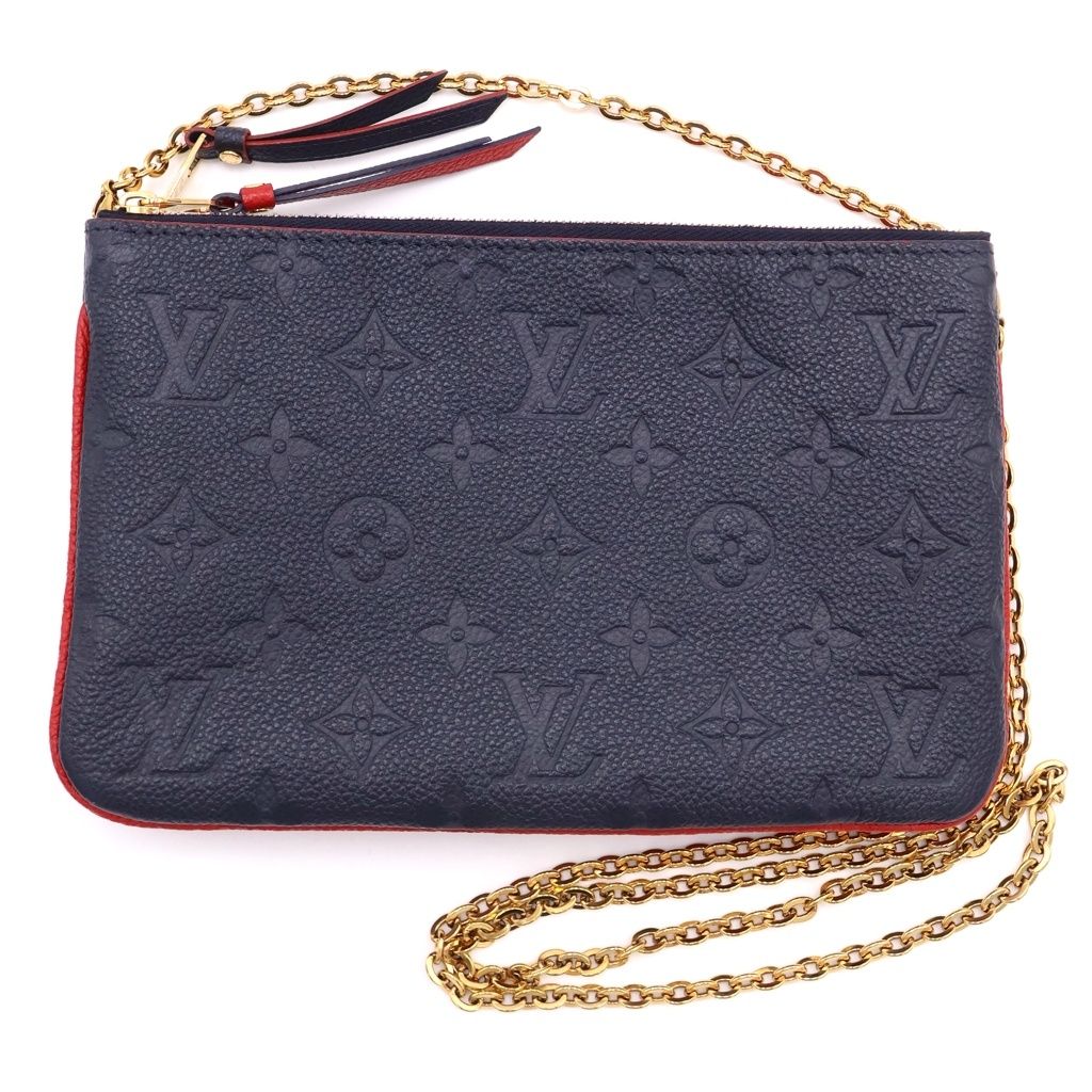 Louis Vuitton Monogram Empreinte Pochette Double Zip Marie Nuit Shoulder