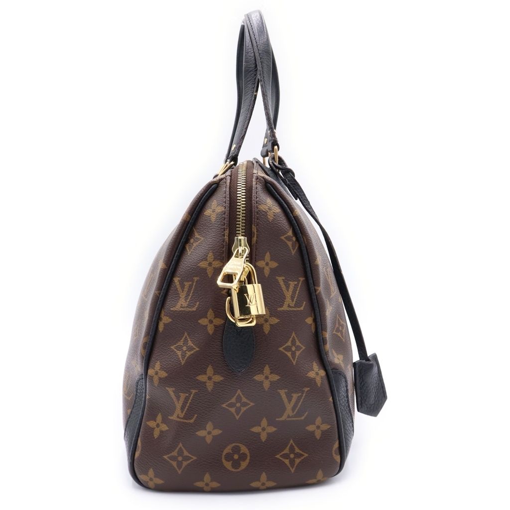 Louis Vuitton Monogram Macassar Retiro Handbag Brown Black Leather Gold — view 3