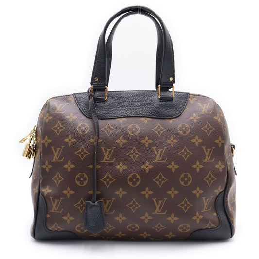 Louis Vuitton Monogram Macassar Retiro Handbag Brown Black Leather Gold