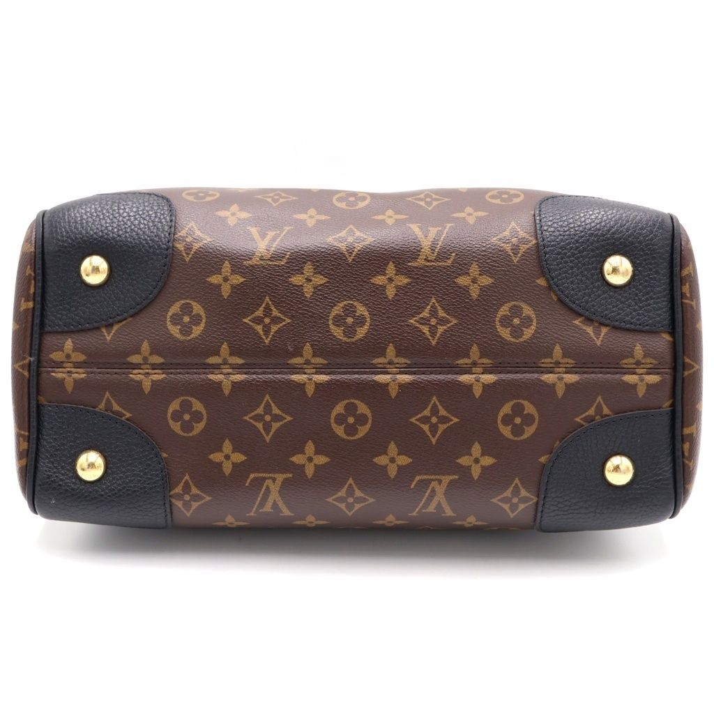 Louis Vuitton Monogram Macassar Retiro Handbag Brown Black Leather Gold — view 4