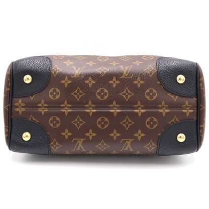 Louis Vuitton Monogram Macassar Retiro Handbag Brown Black Leather Gold — view 4