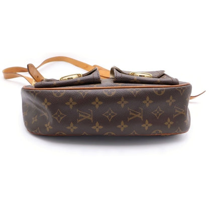 Louis Vuitton Monogram Hudson Shoulder Bag Brown Leather Gold — view 4