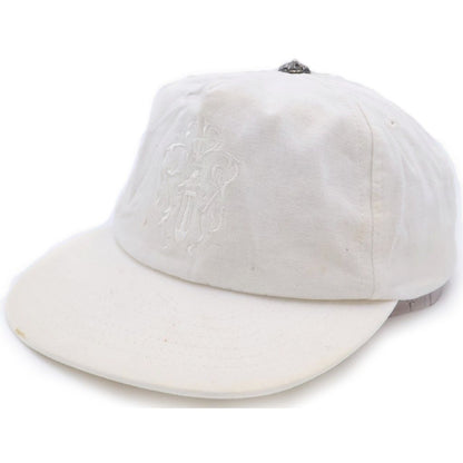 Chrome Hearts Vintage Vindaga Embroidered Tract Khaki Cap White