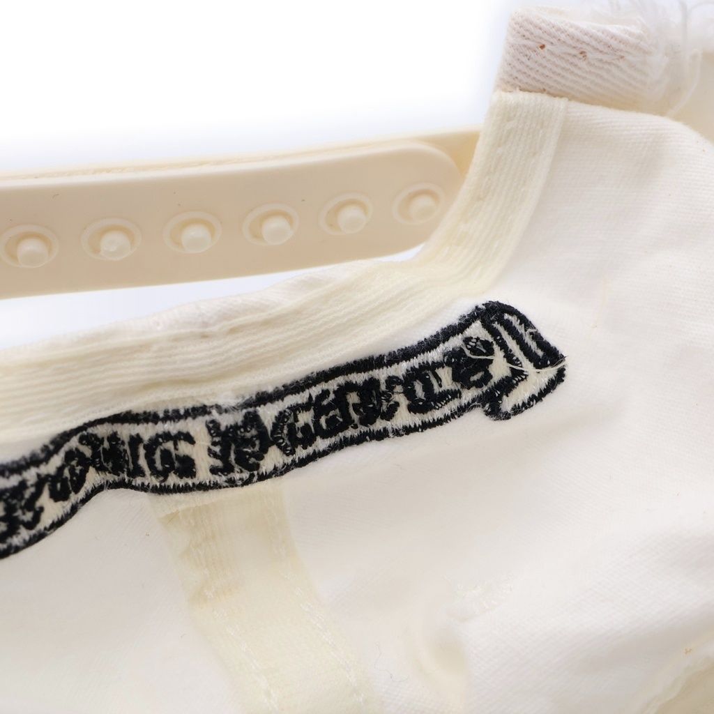 Chrome Hearts Vintage Vindaga Embroidered Tract Khaki Cap White — view 7