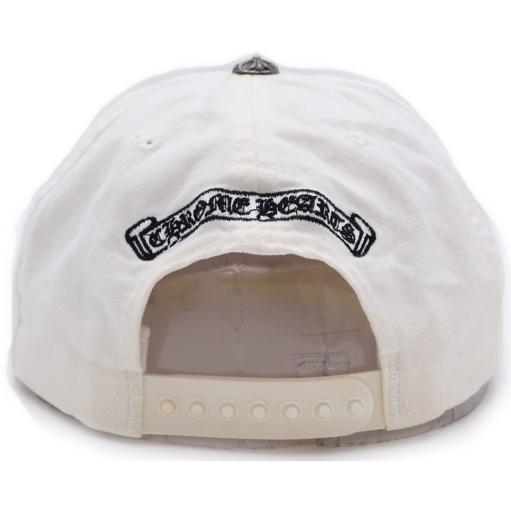 Chrome Hearts Vintage Vindaga Embroidered Tract Khaki Cap White — view 2