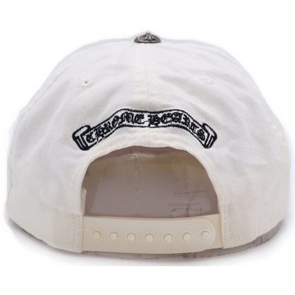 Chrome Hearts Vintage Vindaga Embroidered Tract Khaki Cap White — view 2
