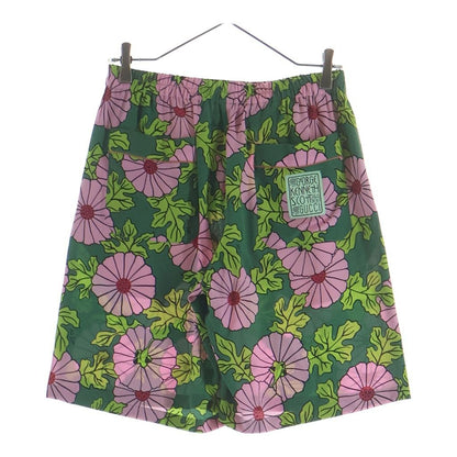 Gucci Ken Scott Floral Silk Short Zagak Flo Lal Total Pattern Shorts Green Pink — view 2