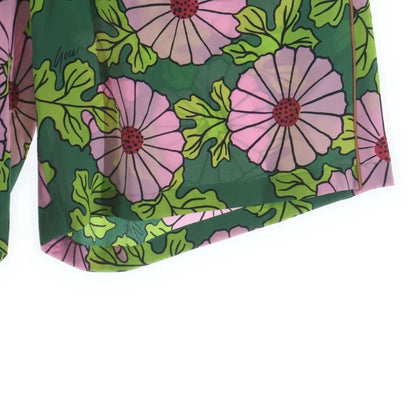 Gucci Ken Scott Floral Silk Short Zagak Flo Lal Total Pattern Shorts Green Pink — view 5