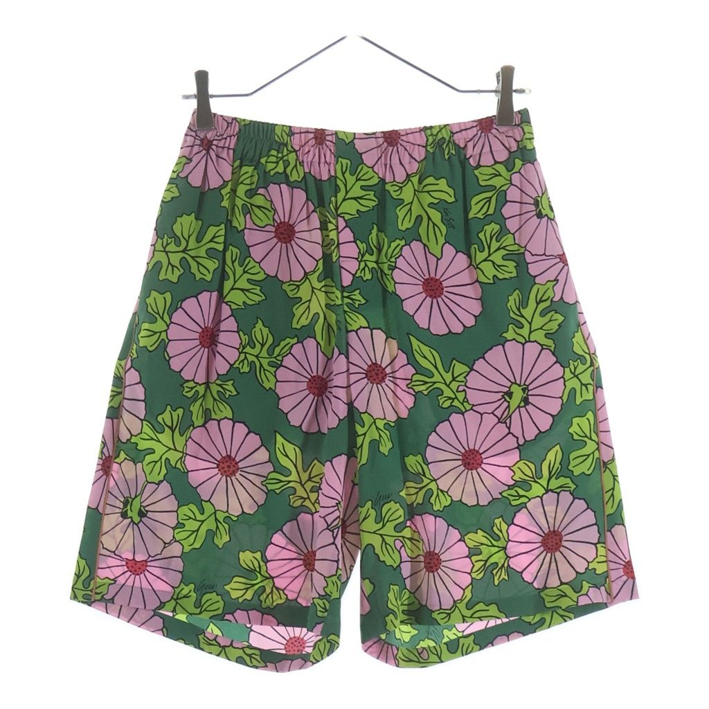 Gucci Ken Scott Floral Silk Short Zagak Flo Lal Total Pattern Shorts Green Pink