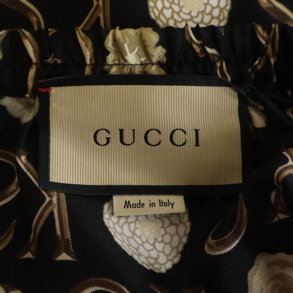 Gucci Ken Scott Silk Short Zagar Allover Print Shorts Black — view 6