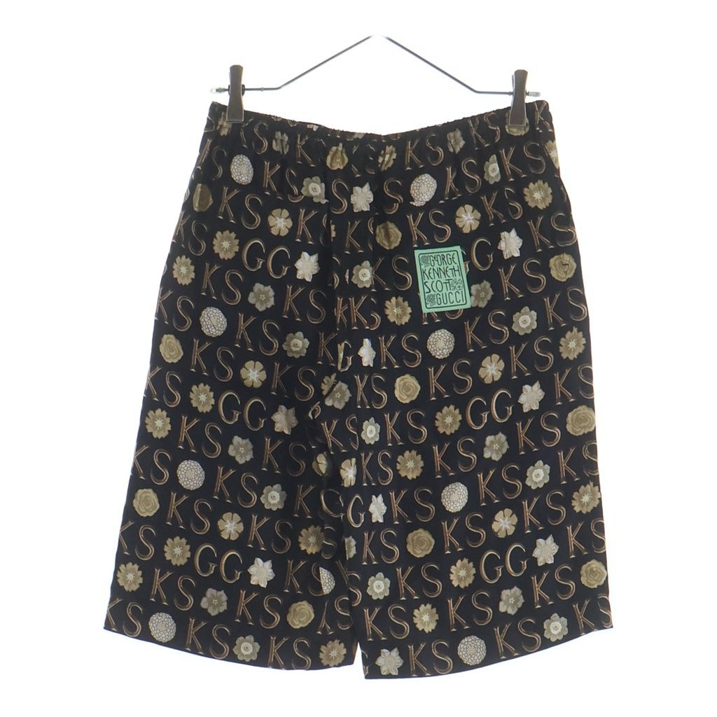 Gucci Ken Scott Silk Short Zagar Allover Print Shorts Black — view 2