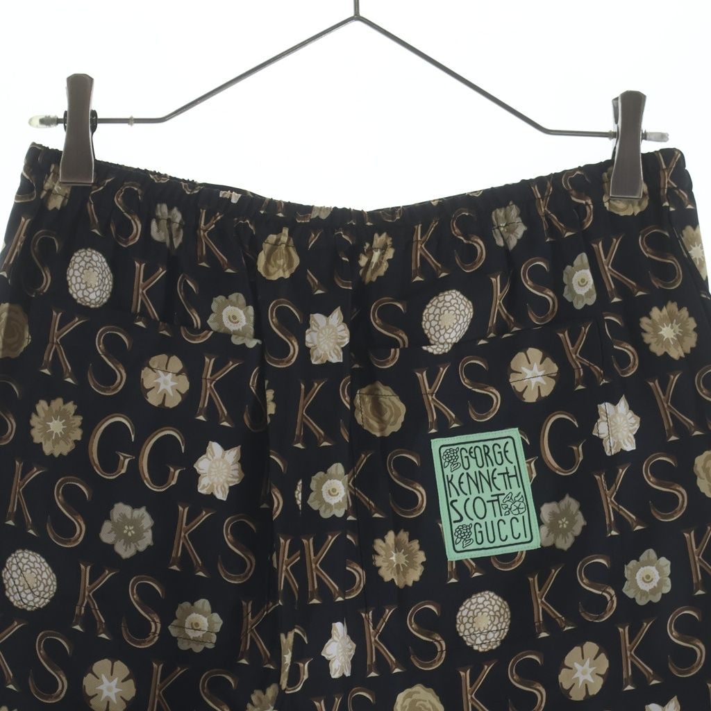 Gucci Ken Scott Silk Short Zagar Allover Print Shorts Black — view 4