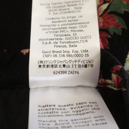 Gucci GG Monogram Silk Short Flower Allover Pattern Shorts Black Pink — view 8