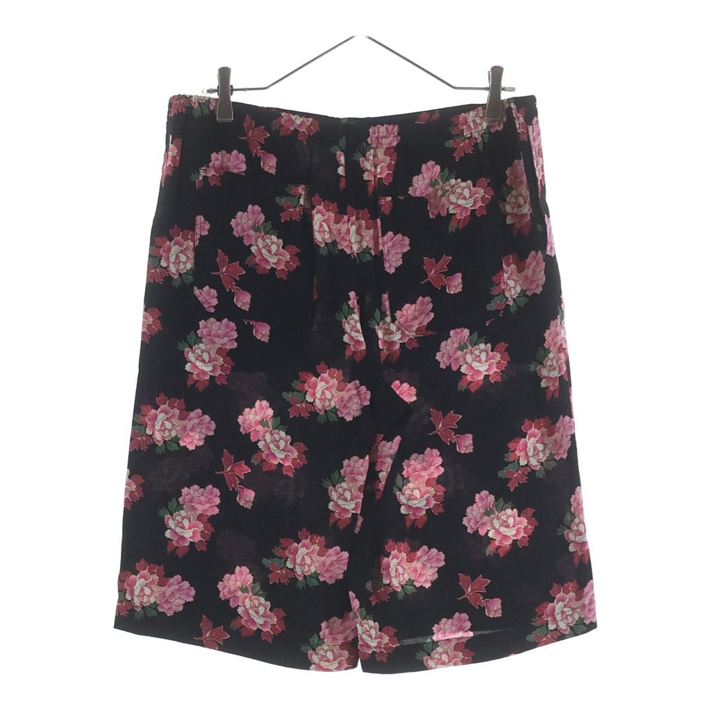 Gucci GG Monogram Silk Short Flower Allover Pattern Shorts Black Pink — view 2