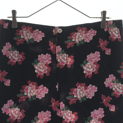 Gucci GG Monogram Silk Short Flower Allover Pattern Shorts Black Pink — view 3