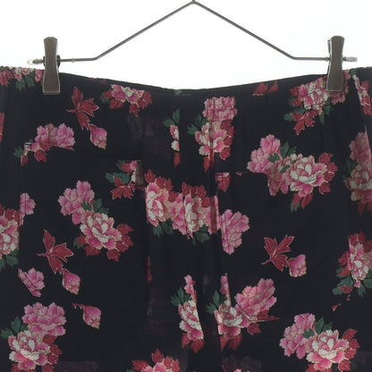 Gucci GG Monogram Silk Short Flower Allover Pattern Shorts Black Pink — view 4