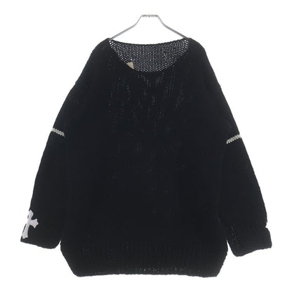 Chrome Hearts Cross Patch Cashmere Knit Sweater Black White