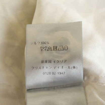 Dior Oak All Over Pattern Silk Long Sleeve Shirt White — view 8