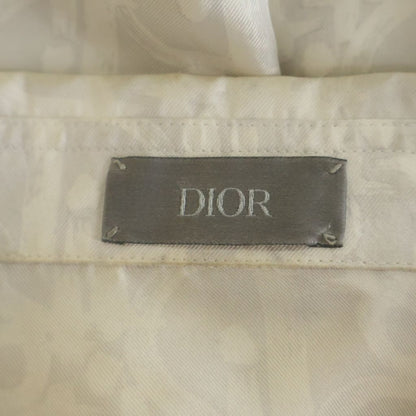 Dior Oak All Over Pattern Silk Long Sleeve Shirt White — view 7