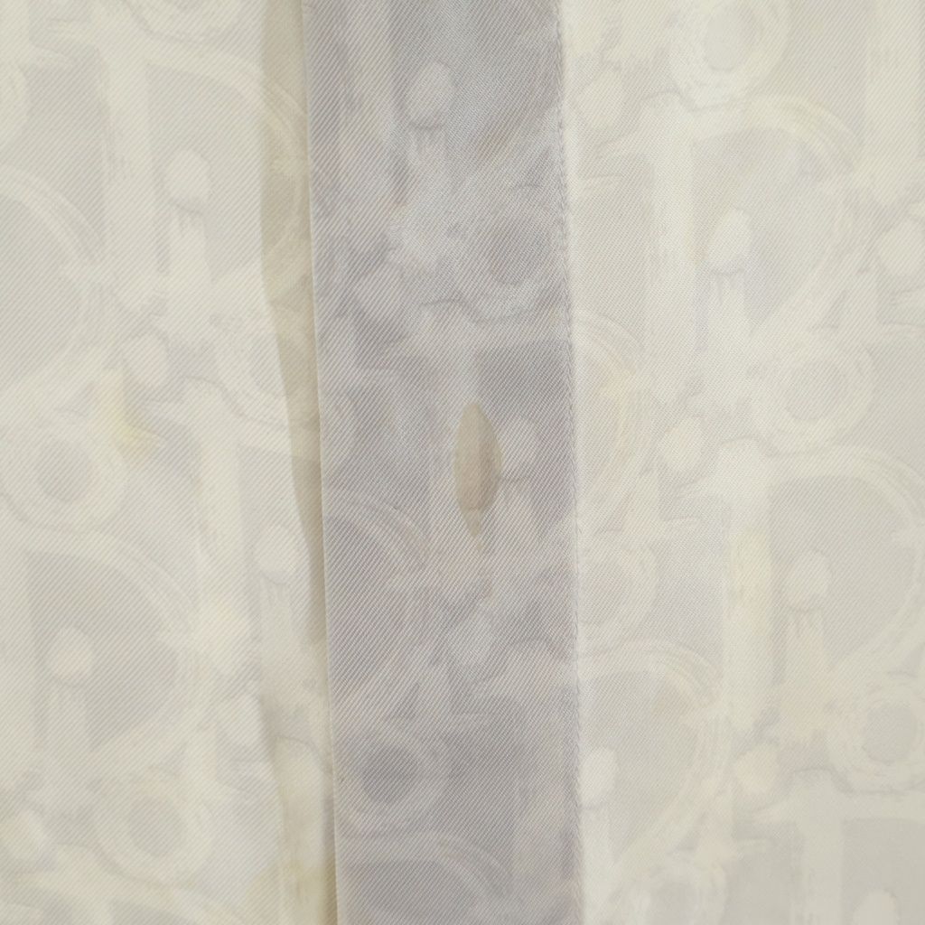 Dior Oak All Over Pattern Silk Long Sleeve Shirt White — view 5